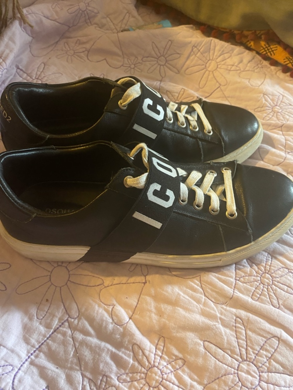 ICON Black and White Leather Sneakers - Picture 5 of 5